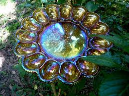5 out of 5 stars (257) $ 20.00. Vintage Amber Marigold Iridescent Carnival Glass Deviled Egg And Relish Tray Carnival Glass Blue Carnival Glass Carnival Glass Vintage