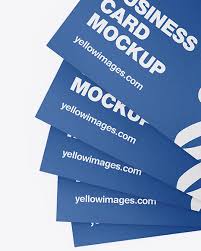 Paper Business Cards Mockup In Stationery Mockups On Yellow Images Object Mockups