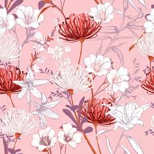 See more ideas about flower drawing, drawings, botanical line drawing. Sweet Botanical Blooming Garden Flowers Unfinished Line Drawing Seamless Pattern Vector Design For Fashion Fabric Wallpaper And All Prints On Light Pink Background Color Royalty Free Cliparts Vectors And Stock Illustration Image 111652559