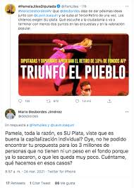 La diputada del partido humanista (ph) pamela jiles se refirió, este jueves, a uno de los proyectos que presentó y que busca autorizar un tercer retiro del 10 por ciento de los fondos de afp. El Round Entre Pamela Jiles Y Mario Desbordes Por Tercer Retiro