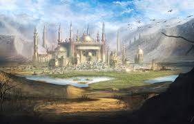 Wallpaper Landscape Mountains Valley Fantasy Art Fantasy Landscape Art Mountains Castle Valley Taj Mahal The Taj Mahal Oasis Jonathan Dufresne Jonathan Dufresne Images For Desktop Section Fantastika Download