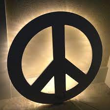 The sign is 0.38 thick, and the led lights shine through the front and side edges of the sign, which lights up the wall around the sign as well as lighting up the room. Pbteen Other Light Up Peace Sign Decoration Poshmark