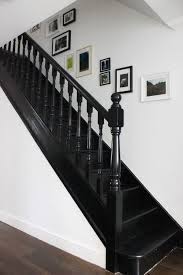 Creative Calm And Cool At Home With Elaine Black Stairs Painted Stairs Black Staircase