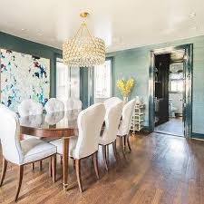It should be a welcoming and energetic place, but it doesn't have to be boring. Dining Room Green Grasscloth Wallpaper Design Ideas