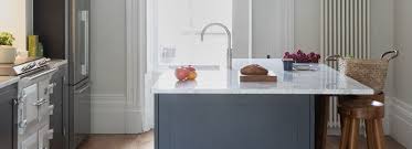 Statement island and hidden storage solutions in this modern shaker kitchen. Beautiful Shaker Kitchens Handmade In The Uk Olive Barr
