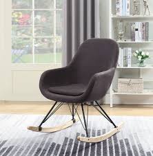 Living Express Modern Indoor Rocking Chairdeep Padding Seatingupholsteredaccent Armchair With Steel Stylish Rocking Chairs Rocking Chair Nursery Rocking Chair