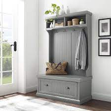 Halstead Hall Tree With Bench And Shoe Storage In 2021 Hall Tree Hall Tree With Storage Coat And Shoe Storage