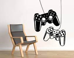 Controllers Gaming Wall Decal Video Gamer Wall Decal Controllers Gaming Ps4 Wall Art Boys Kids Room Decor B Wall Decals Video Game Wall Art Etsy Wall Art