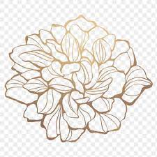 Gold Flower Outline Transparent Png Premium Image By Rawpixel Com Nunny Flower Outline Gold Flowers Flower Aesthetic