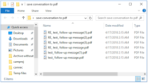 How To Save Outlook Conversation As Pdf