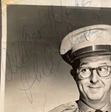 Phil Silvers autographed 8x10 BxW photo as Sgt. Bilko JSA certified