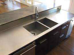 stainless steel countertop with