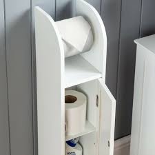 The most common rolled bath towel material is cotton. White Wood Free Standing Toilet Paper Roll Holder Bathroom Storage Cabinet Ebay