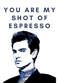 Andrew Garfield Spiderman Themed Valentine/anniversary Card. Shot of  Espresso, Bathed in Sunlight, Emma Stone. Multiple Colours Available