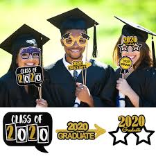 Frame with cap for grads. Amosfun 21pcs 2020 Graduation Photo Booth Props Glitter Photo Props For Graduation Ceremony Party Sipplies Walmart Com Walmart Com