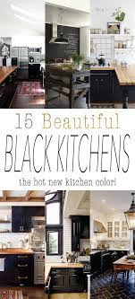 22 Beautiful Black Kitchens That Are Trending Hot The Cottage Market Kitchen World Black Kitchens Black Appliances Kitchen