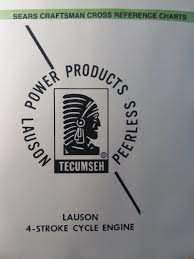 Sears Craftsman Tecumseh Engine Cross Reference Chart Manual Lawn Garden  Tractor | eBay