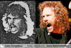 James hetfield young james metallica james hatfield ride the lightning punk heavy metal bands thrash metal rock style 90s style. James Young Styx Totally Looks Like James Hetfield Metallica Totally Looks Like