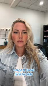 Our two base sizes side by side 💕 #HairToppers #hairtoppersforthinninghair  #madisoncrownco #luxury #hairextensions #hairtransformation  #thinhairsolutions