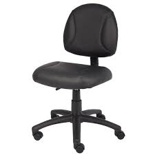 A desk and an office chair. Boss Office Home Leatherplus Adjustable Computer Desk Chair Black Walmart Com Walmart Com