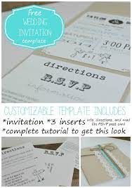 Customizable Wedding Invitation Template With Inserts Wedding Invitation Inserts Diy Wedding Invitation Kits Free Wedding Invitation Templates