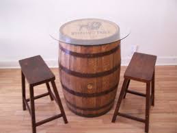 Buffalo Trace Whiskey Barrel Table 30 Glass Top 2 24 Bar Stools Free Shipping Whiskey Barrel Table Barrel Table Bourbon Barrel Table