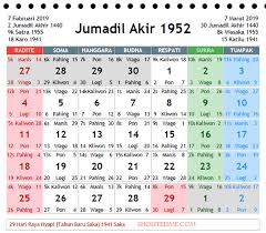 Kalender hijriyah (kalender islam) online hari ini yang insyaallah akurat. Kalender Jawa 2020 Lengkap Wuku