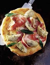 Pizza A La Pancetta Et Aux Artichauts Pour 4 Personnes Recettes Elle A Table Recette Recette Pizza Recettes De Cuisine Recette