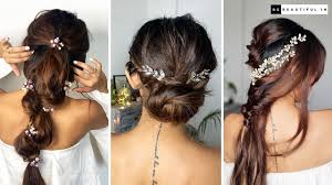 Airy fishtail braids are easy to do, and they make excellent bridal hairstyles! Hairstyles For Wedding Step By Step Easy Bridal Hairstyle Tutorial Be Beautiful Youtube
