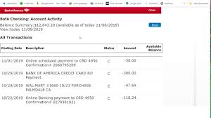 The letter is used to verify that the party who claims to have the money actually has it. How To Create And Send A 30 Day Transaction History Printout At Bofa Youtube