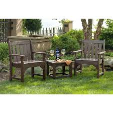 Polywood Vineyard Mahogany 3 Piece Patio Garden Chair Set Pws142 1 Ma The Home Depot Gardenchair With Images Garden Chairs Patio Garden Furniture