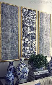 Diy Indigo Wall Art With Framed Fabric Diy Wall Art Decor Decor Indigo Walls