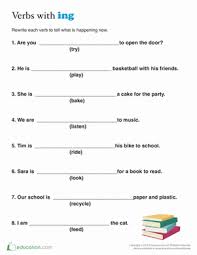Present Tense For Kids Worksheet Education Com Grammar Worksheets Worksheets For Kids Kids Math Worksheets