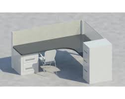 Extension stores under the edges of the table. Office Desk For Revit Architecture 2011 Modlar Com