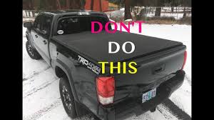With a tonneau cover in. Broke My Tacoma Tonneau Cover Youtube