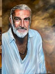 My long suffering model Ned. Oil