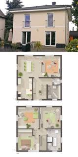 Neubau Stadtvilla Mediterran Im Landhausstil Mit Walmdach Putz Fassade 4 Zimmer Grundriss 120 Qm Erdgeschoss Obergeschoss Oh Proekty Domov Dom Dom Mechty