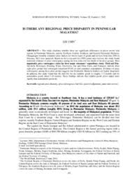 Sep 01, 2019 · cabotage policy malaysia pdf admin september 1, 2019 leave a comment on 1 january , the government of malaysia implemented a national cabotage policy with an aim to protect and promote a strong national. Is There Any Regional Price Disparity In Peninsular Malaysia Munich Personal Repec Archive