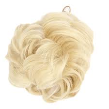 It is similar to a miniature hair net for placing the clip on man bun, first gather all hair and secure it as a small knot. Blonde Synthetic Clip In Messy Hair Bun Chignon Donut Ponytail Wig For Women Curly Scrunchine Ponytail Hair Extensions Walmart Com Walmart Com