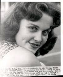 LG919 1957 UP Wire Photo DOROTHY BROWN 16yr Old NATURE GIRL of North  Carolina