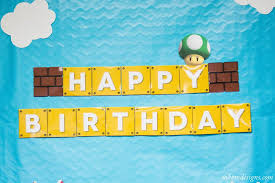 This is happy birthday, mario by lynn stanghellini on vimeo, the home for high quality videos and the people who love them. Free Printable Super Mario Birthday Banner By Mkkm Designs Super Mario Bros Birthday Party Super Mario Birthday Party Mario Birthday Banner