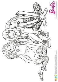 Coloriage Et Illustration Barbie Fashionistas Un Peu De Repos Assises Dans L Herbe Barbie Et Ses Amies Prennent Coloriage Coloriage Barbie Coloriage Disney