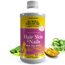 Biotin and hair growth are believed to be strongly connected with each other. Amazon Com Buried Treasure Hair Skin And Nails With Msm Biotin Aloe Vera Plus Vitamins And Minerals In A High Potency Liquid Whole Food Complex For Fuller Hair Stronger Nails And Clearer Skin