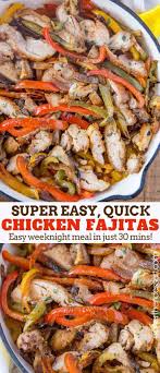 Chicken Fajitas Made With Homemade Fajita Seasoning Chicken Thighs Bell Peppers And Onions I Homemade Fajita Seasoning Chicken Fajita Recipe Homemade Fajitas