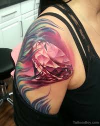10 Magical Sparkly Rose Quartz Crystal Tattoos Diamond Tattoos Crystal Tattoo Quartz Crystal Tattoo