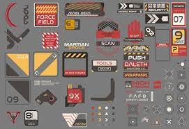 Cyber Sci Fi Substance Painter Tools Sci Fi Props Sci Fi Environment Sticker Design