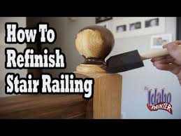 An elegant, clean staircase and banister can transform a hallway or entryway. How To Refinish Wood Hand Railing Hacks Staining Stair Spindles Youtube