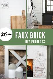 The veneered stone is applied to the surface as a decorative finish. 20 Faux Brick Diy Projects That Are Budget Friendly Craftivity Designs