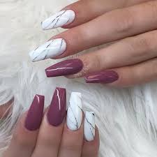 Coffin Nails Kortenstein Marble Acrylic Nails Maroon Nails Nails