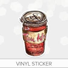 Tim Hortons Coffee Sticker Set Large Vinyl Stickers Art Etsy Coffee Stickers Tim Hortons Coffee Coffee Print